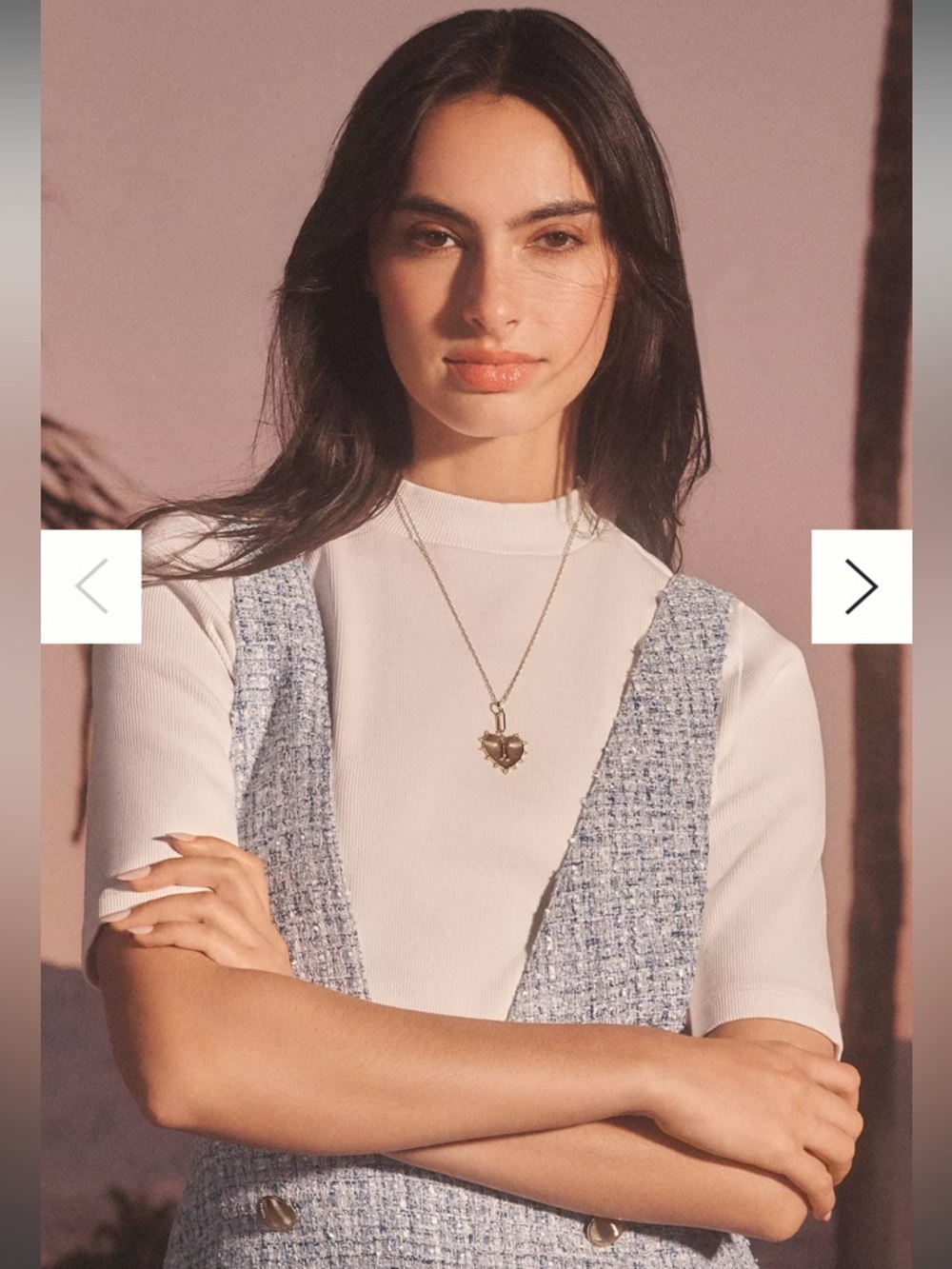 Maeve Off-White ribbed cotton tee